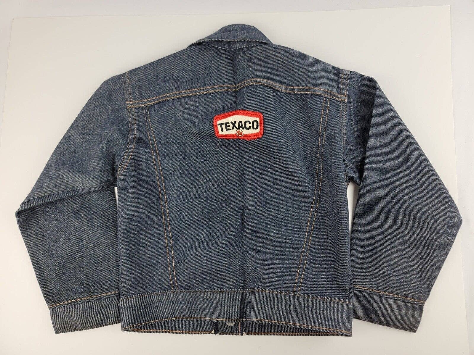 Vintage 1970's Levis Denim Trucker Jacket Boy Sz 10 Orange