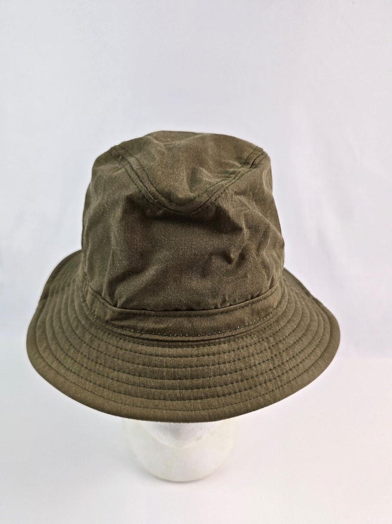 Vintage Filson Army Green Bucket Hat OD green Size S/M 23.5" USA made image 2