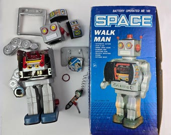 ピストンアクションロボット ロビー・ザ・ロボット ブリキのおもちゃ