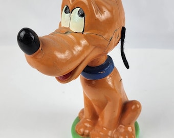 Vintage 1960 Walt Disney Japón Plutón Bobble Head Figura -Roto y reparado