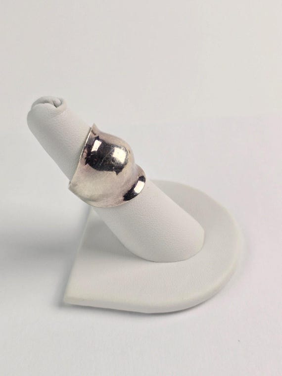 Solid Sterling silver Knuckle bubble ring size 6 … - image 1