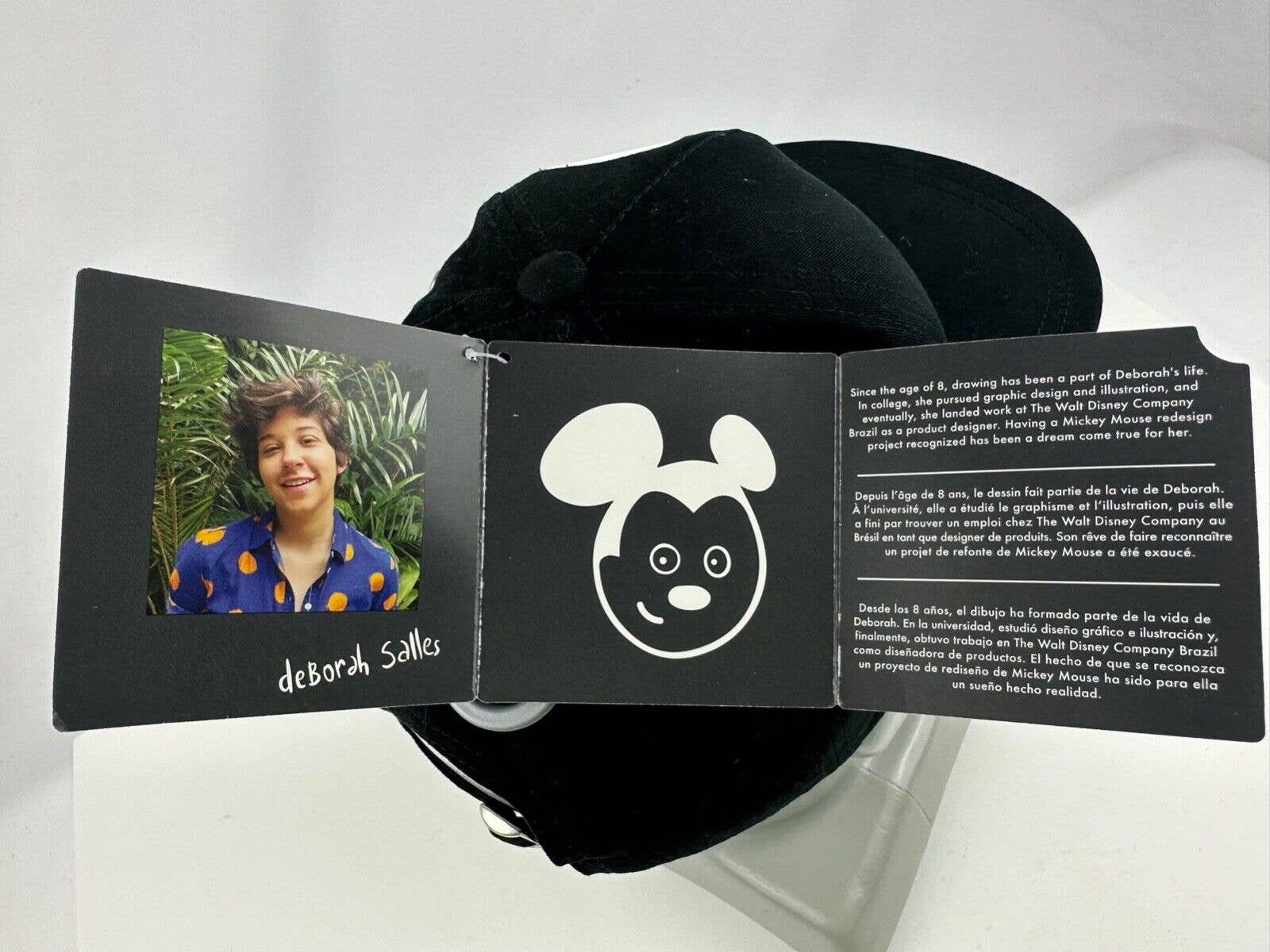 Disney Artist Series Mickey Mouse Baseball Cap Black & White 