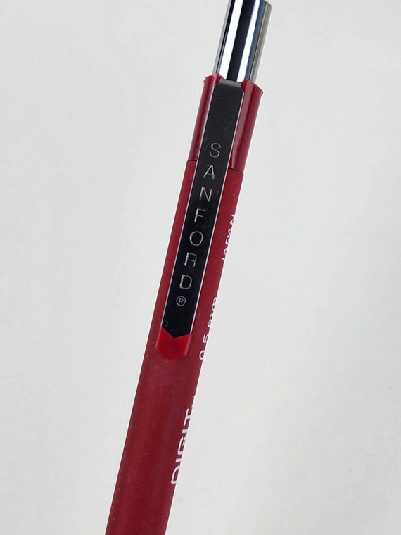 Vintage Sanford Digit Red Mechanical Pencil W/ Retractible Tip 0.5