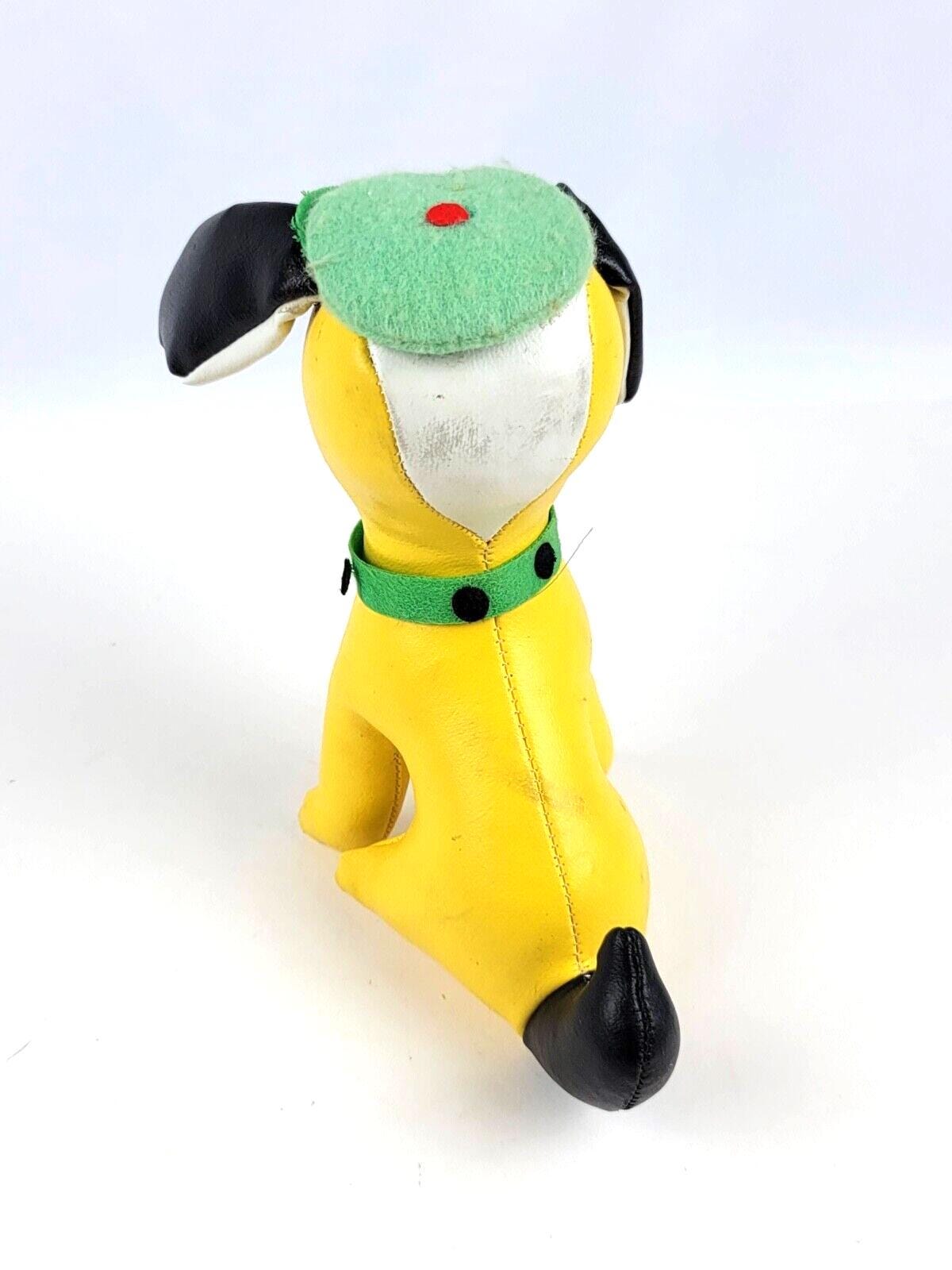 レア アンティーク Schuco マスコット　犬　9cm 1960's Mohair Big Head Brown Dog with Disc Eyes Steiff Style