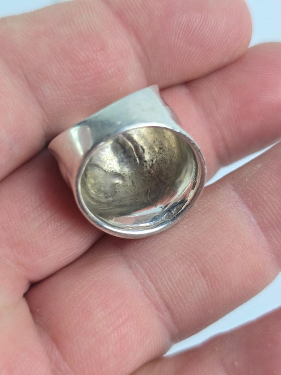 Solid Sterling silver Knuckle bubble ring size 6 … - image 3