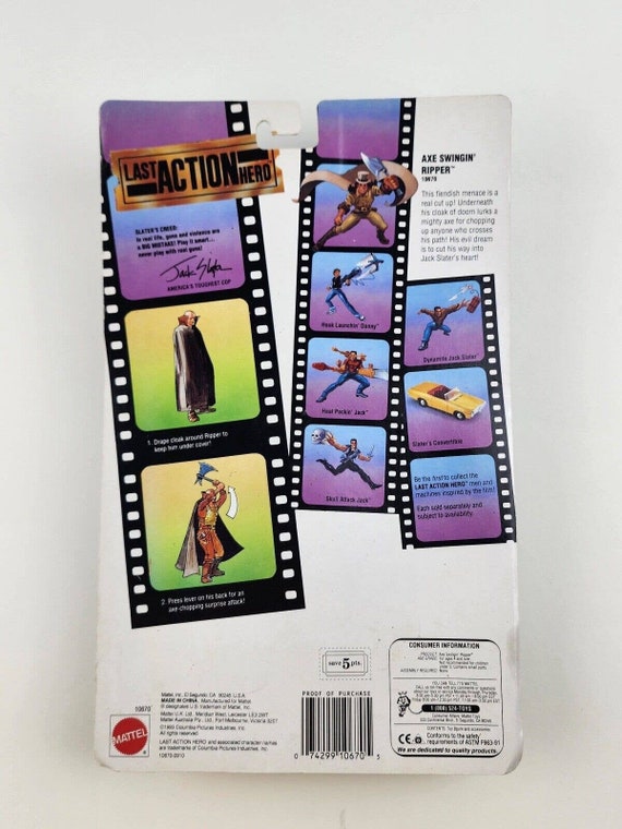 Vintage 1993 Mattel Last Action Hero Axe Swinging Ripper Stunt