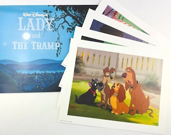 Disney Lilli e il Vagabondo 4 stampe litografiche esclusive in portfolio, perfette condizioni.