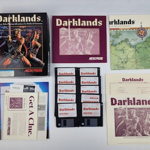 Darklands PC Big Box PC Game 100% complete IBM 3.5&quot; Hard disk rpg game