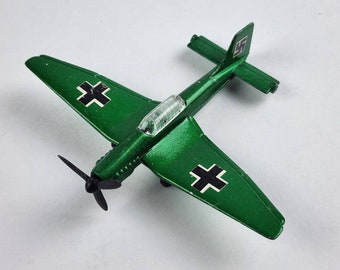 Avion ancien Hubley moulé sous pression avec roues pliantes