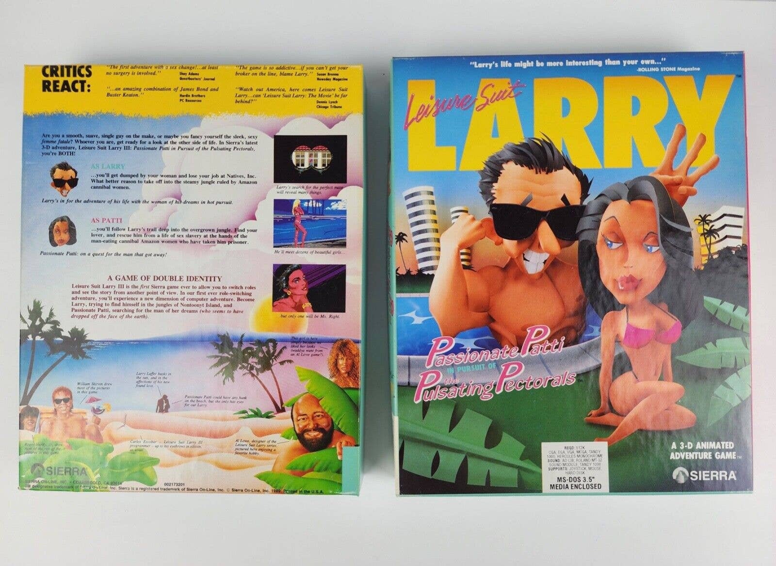 Leisure Suit Larry 3 III Passionate Patti Big Box PC Game image image