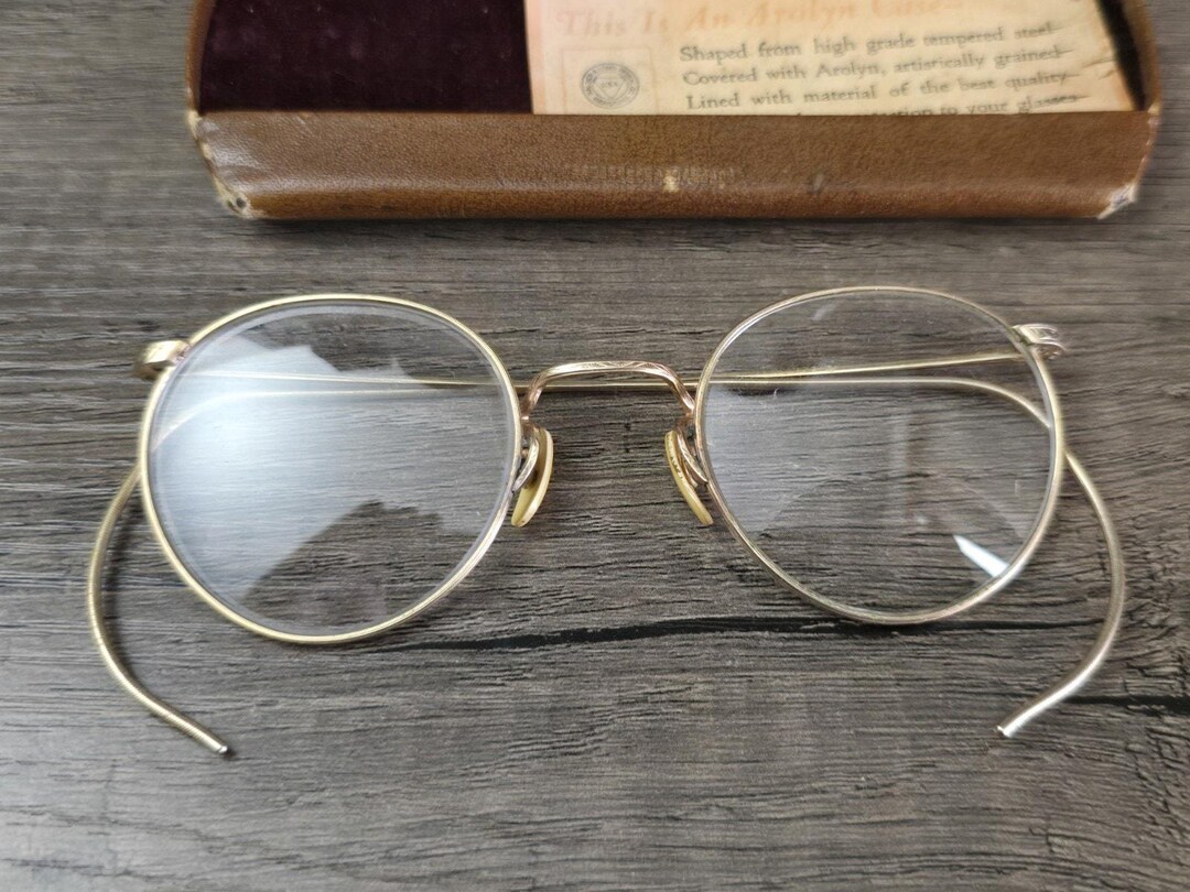 Vintage AO Ful-vue 12K GF Etched Eyeglasses Frames Very Nice Condition ...
