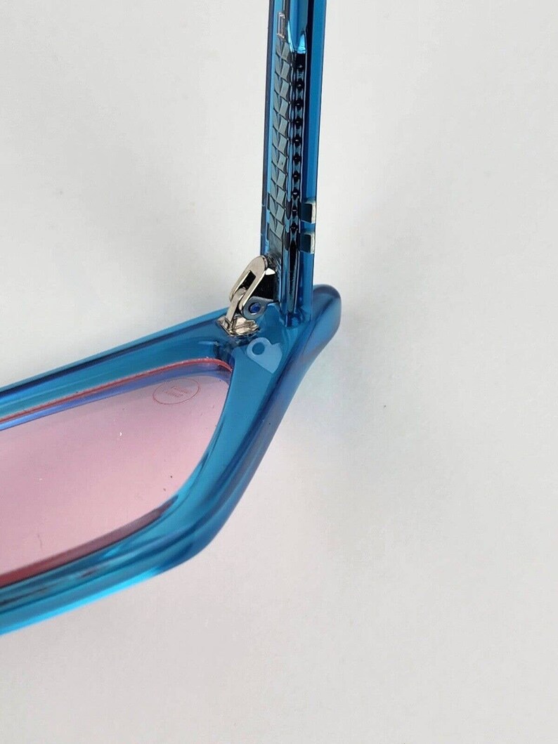 Damen Blenders Stella Sonnenbrille Katzenauge Blau w / Pink Rose Linsen & Fall Bild 3