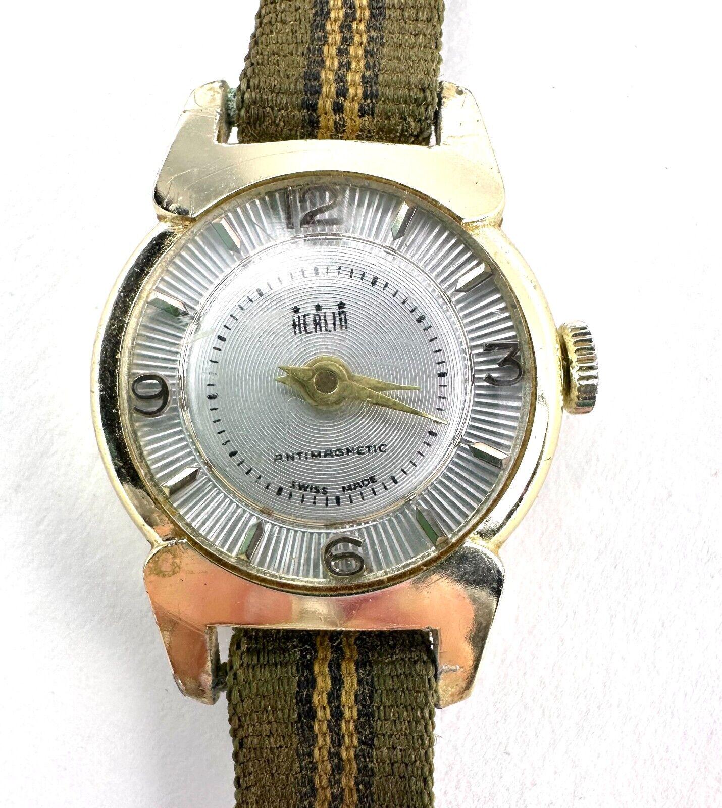 Vintage HERLIN Swiss Made Ladies Wrist Watch Anti-magnetic  display picture 2