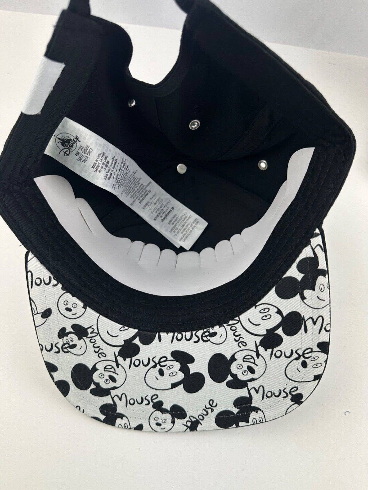 Disney Art Series Disney Mickey Mouse Baseball Cap Hat By Deborah Salles Disney Artist Series Mickey Mouse Baseball Cap Black & White  main image 2