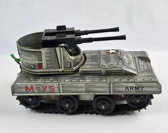 ブリキ製 1960年代 軽戦車 MF-721 シャア専用 フリクショントイ