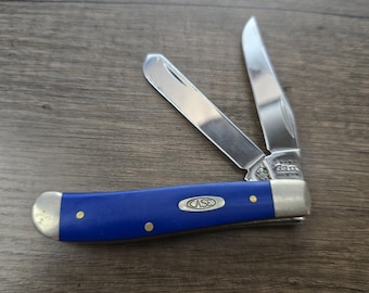 Case XX 4207 USA Trapper Taschenmesser mit blauer Griff 2-Klinge 3,5"