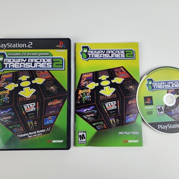 Midway Arcade Treasures 2 Playstation 2 Complete Very Good Disc