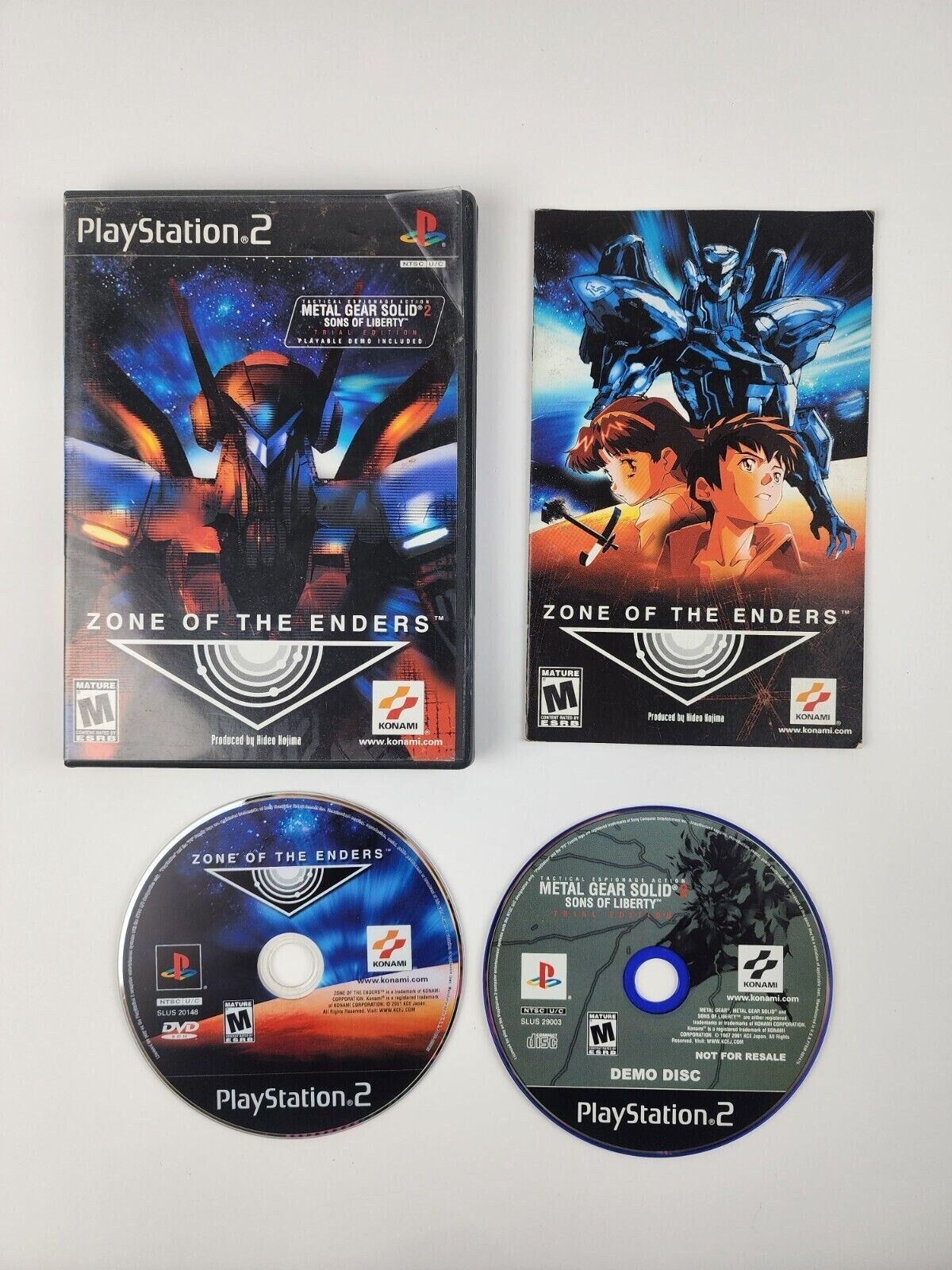 PS2体験版ソフト ZONE OF THE ENDERS & Shadow of Memories