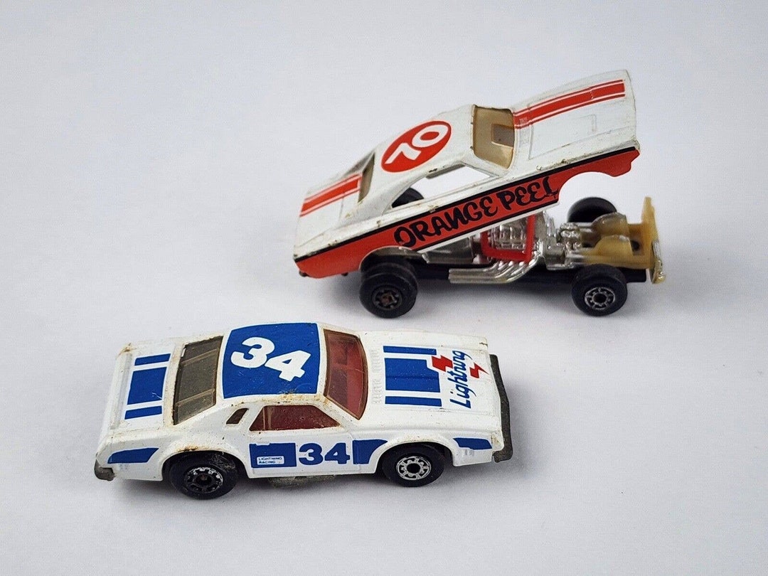 Vintage Matchbox Superfast Chevy Pro Stocker Lightning & Orange Peel