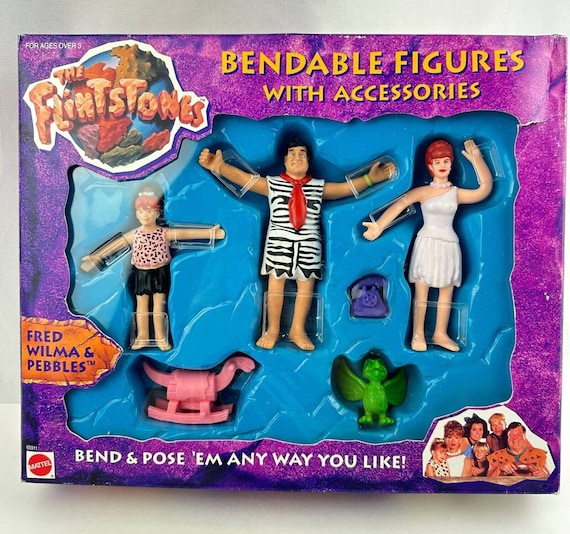 The Flintstones Bendable Figures With Accessories Action Figures