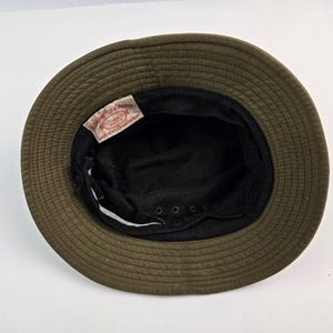 Vintage Filson Army Green Bucket Hat OD green Size S/M 23.5" USA made image 5