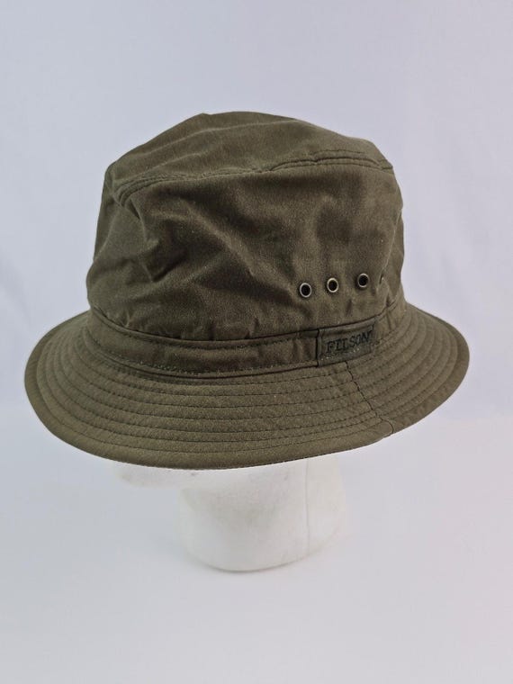 Vintage Filson Army Green Bucket Hat OD Green Size S/M 23.5