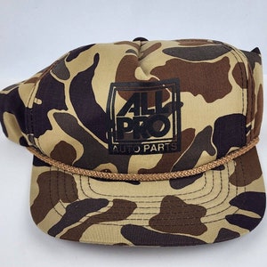 Vintage All Pro Auto Parts Camo Snaback Hat Duck Camo Erwachsene Größe Cap