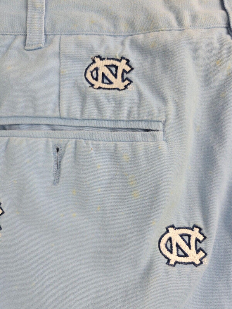 North Carolina Tar Heels All Over Pennington & Bailes Blue Stadium Pants 36x25 image 9