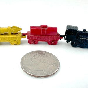 Train Steam Locomotive, Missile Carrier, Caboose B. S. & Co Hong Kong Good Cond.