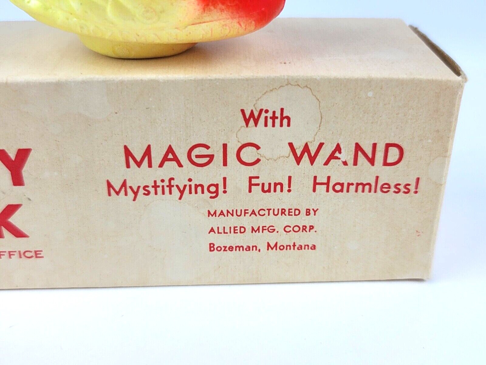 Vintage 1950s Rocking Crazy Duck in Box With Magic Wand