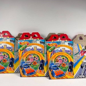 Lot of 3 Vintage 1995 HOT WHEELS MATTEL McDonalds Happy Meal Boxes