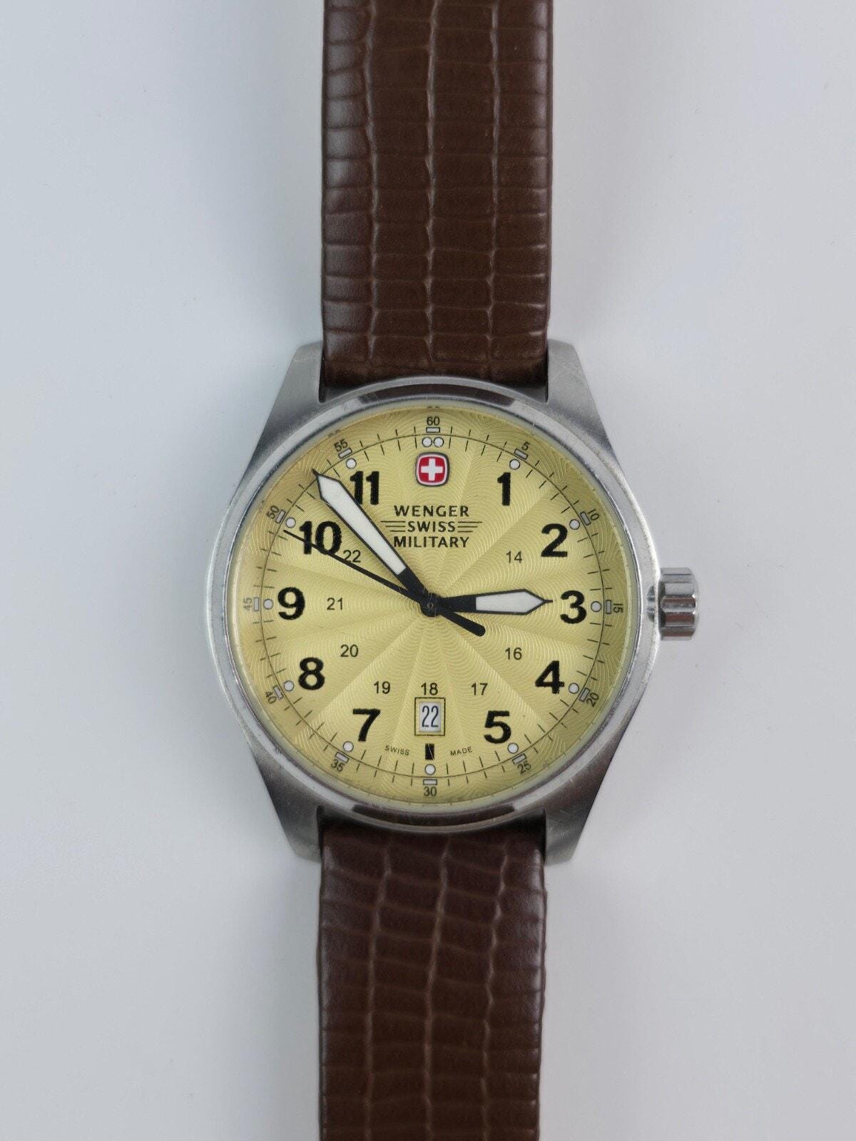 Mens Watches Wenger Analog Swiss Quartz Field Watch Wenger Swiss