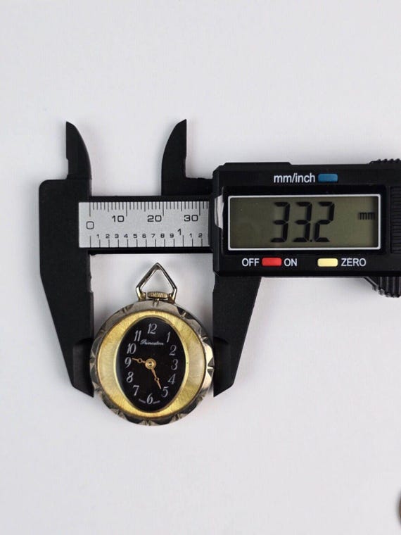 Vintage Princeton Swiss Pendant Pocket Watch Women display picture 1