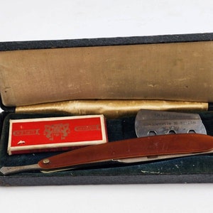 Vintage Durham Duplex Safety Razor - w/ Box & Blades Butterscotch Handle