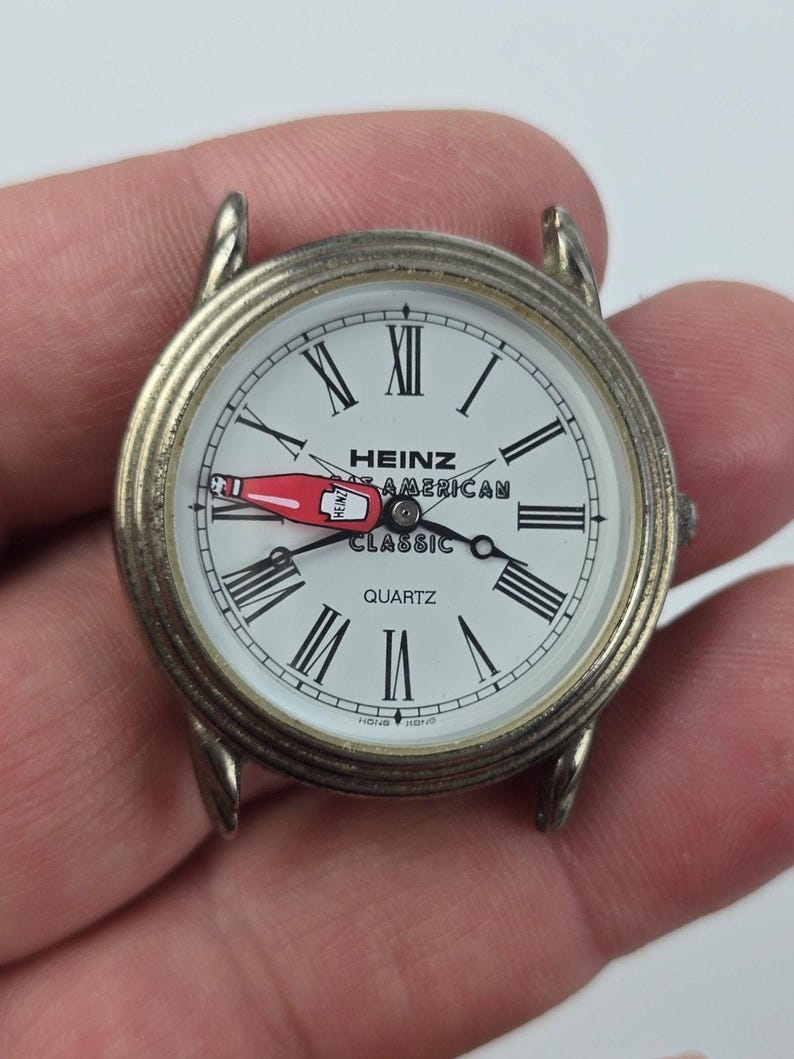 Heinz Ketchup Bottle Sec. hand Quartz Watch White Dial American Classic New Batt image 6