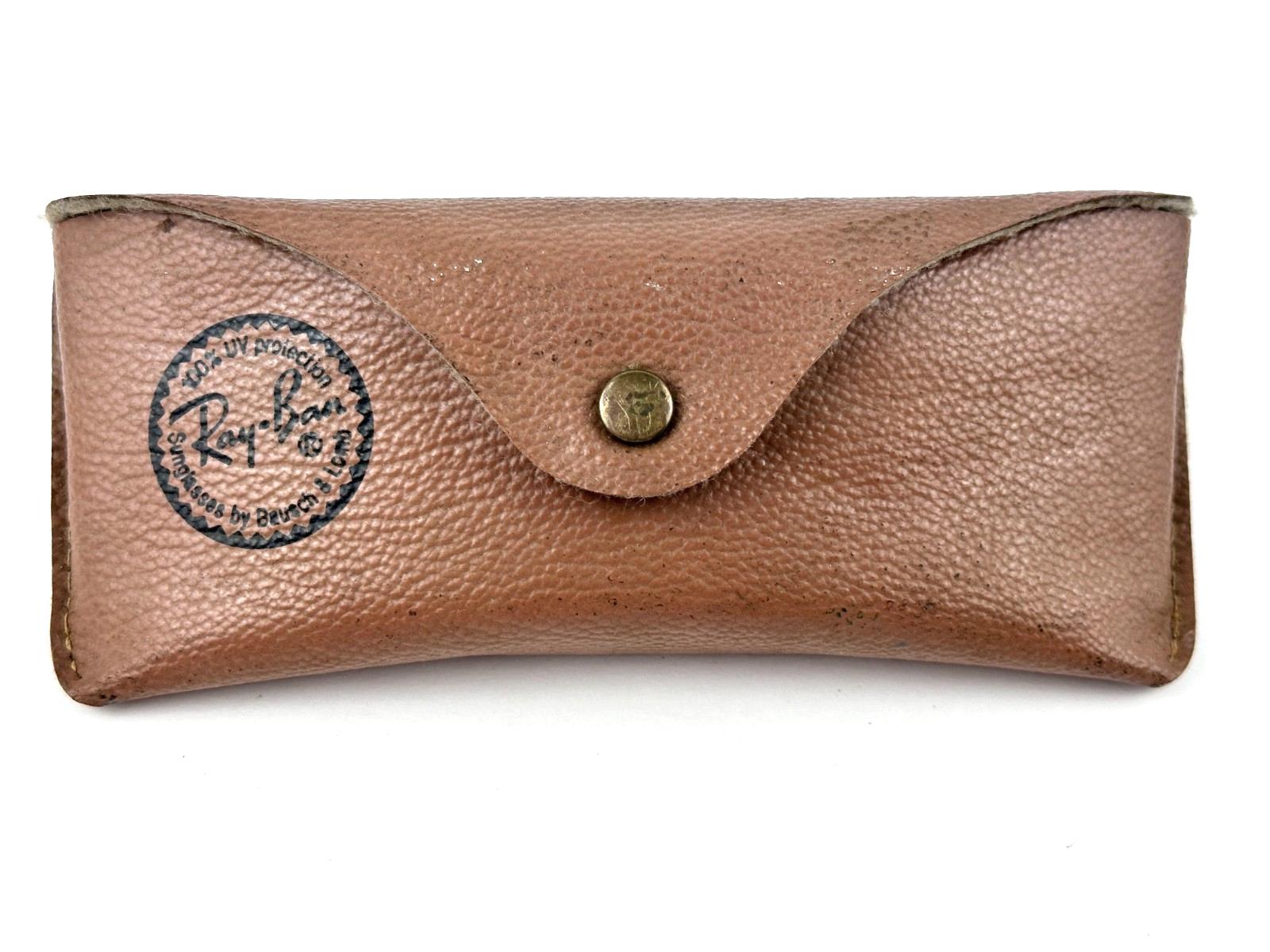 VTG Ray-Ban Bausch and Lomb Sunglasses Clip On Leather Case Brown Soft Suede Vintage 1950S Ray-ban Bausch & Lomb Clip-On Sunglasses  main image 2