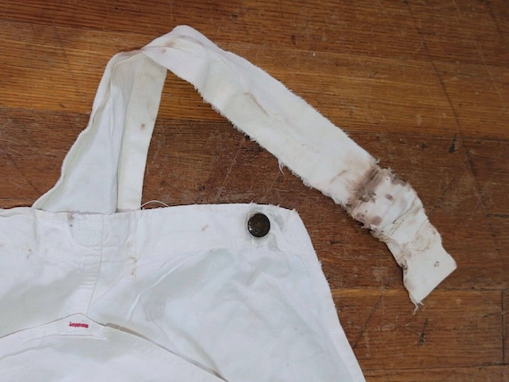 Vintage Pay Day Square Back Overalls White Painte… - image 4