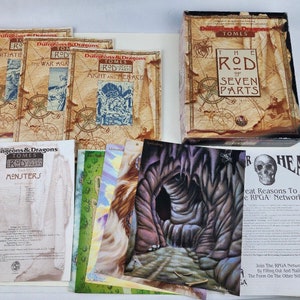 1996 AD&D The Rod Of Seven Parts Box TSR 1145 Near Complete - Missing Maps