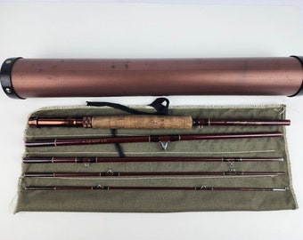 Cortland Fiberglass Pack 7' Fly Rod 5pc. Model PRF-2000 w/ Hard Tube & Cloth