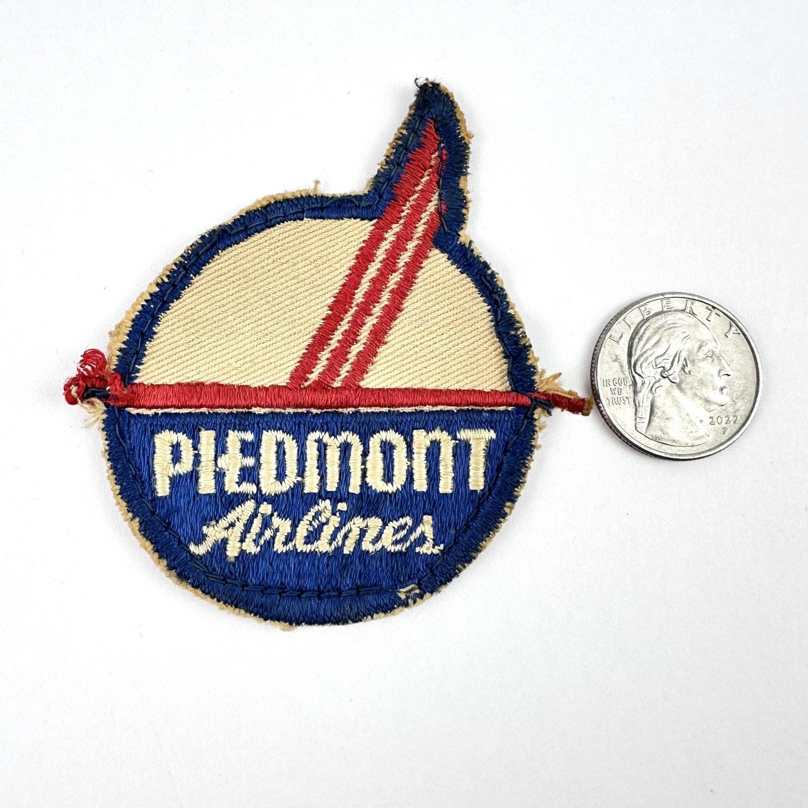 Sweat-shirt Vintage Années 80 Piedmont Airlines - Couleur Bloc, Taille M, Occasion Très Bon état
