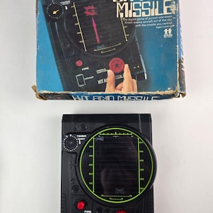 Vintage 1979 Tomy Toy Hit And Missile Handheld Electronic Game W/Box Not Working
