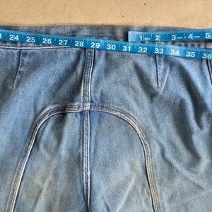 Pantalones vaqueros Wrangler Saddle Back de mezclilla acampanada de los años 70, talla 13/14, cremallera Talon. imagen 11