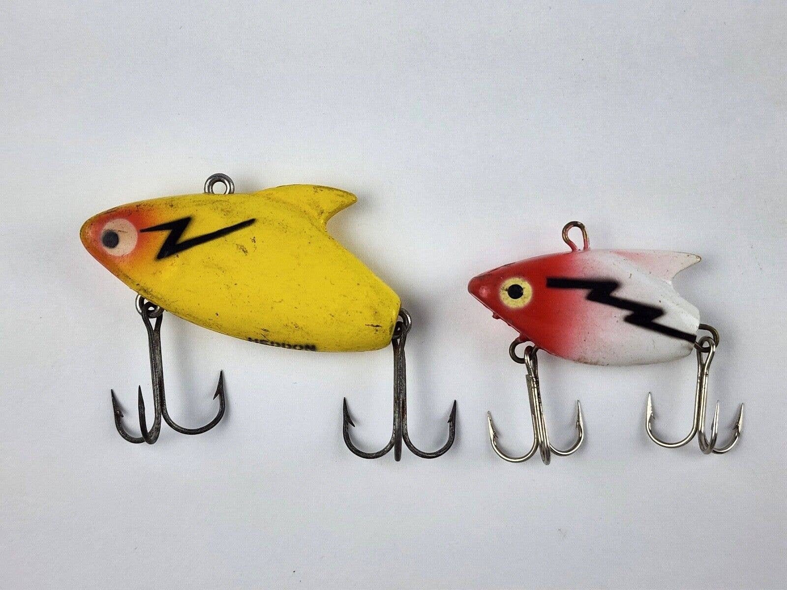 Vintage Lot of 2 Heddon Super Sonic White Yellow Red Crappie Fishing Lures  1950s -  Sweden
