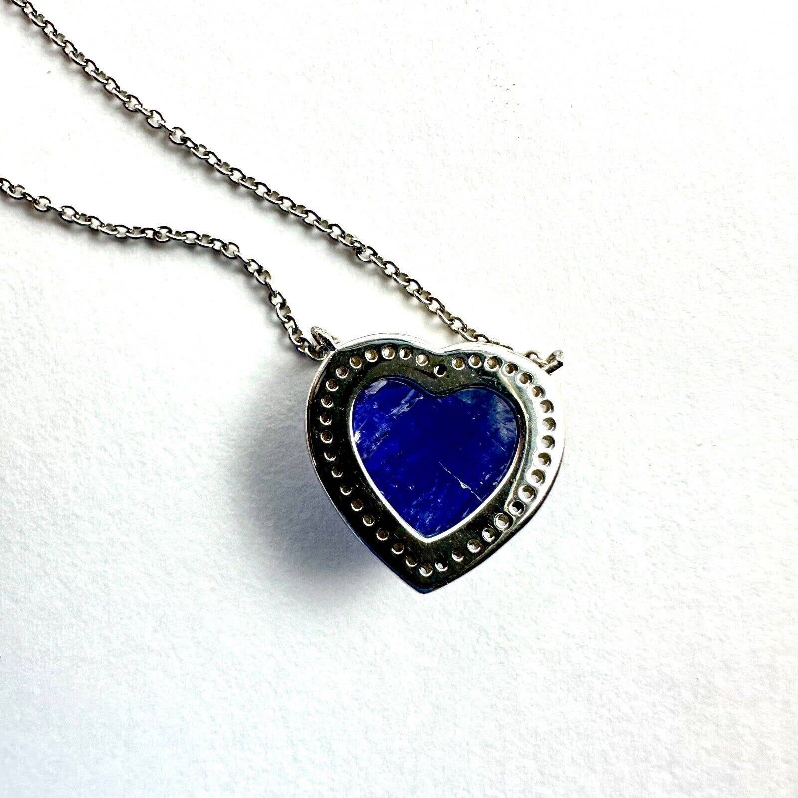 925 JCL Blue Gem Heart 3/4 925 JCL Blue Gem Heart 3/4