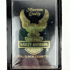 Vntg 1980er Jahre Harley Davidson Full Flavor Zigaretten Spielkarten Neu Ungeöffnet