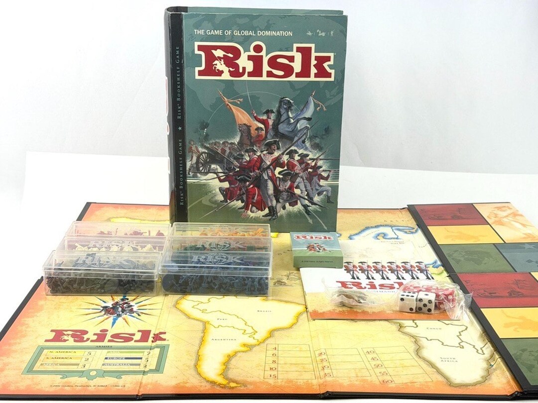 RISK Game Board Game Bookshelf Edition 2006 100% Complete - Etsy
