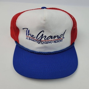 Vtg Bally&#39;s Grand Casino Hotel Atlantic City Gambling Truckers Gorra Snapback