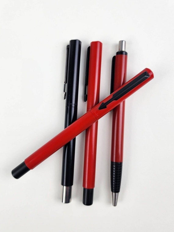 Parker Vector Sport Rollerball Pen Lot of 4 Red & Black W/ Push