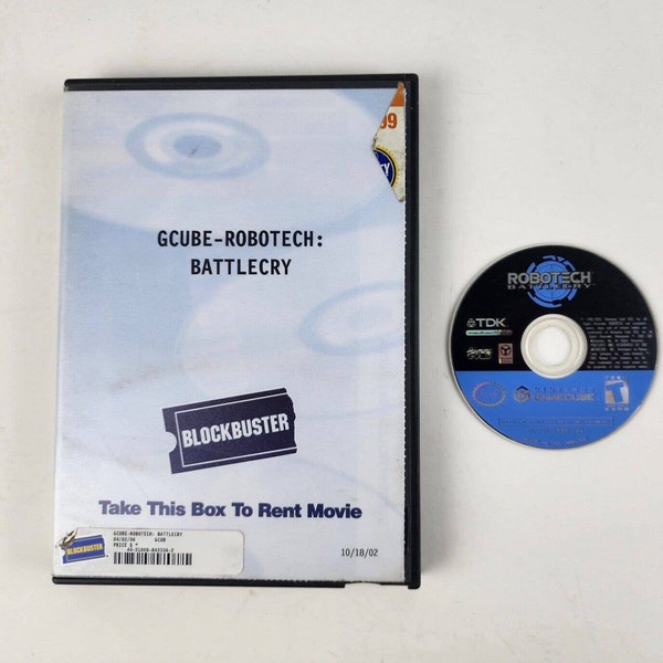 Robotech: Battlecry (Nintendo GameCube, 2002) In Blockbuster Rental Case