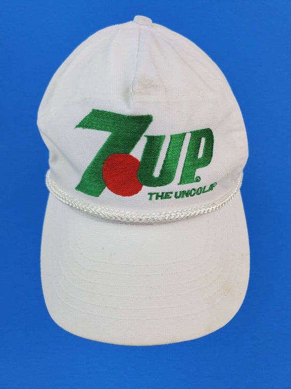 Vintage 7up The Uncola Soda white trucker hat snap